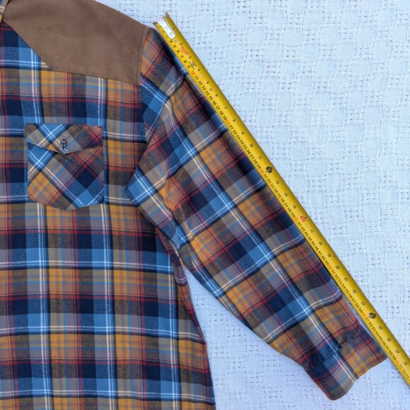 4XL Men's Flannel Plaid Shirt Long Sleeve Cotton Button Down by ATLAS FOR MEN - Picture 7 of 10